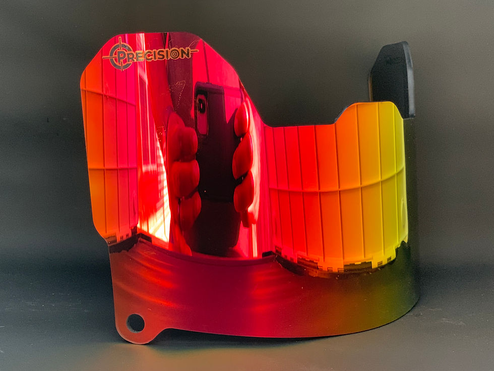 Thumbnail: Precision Revo Red Football Helmet Visor / Eye Shield
