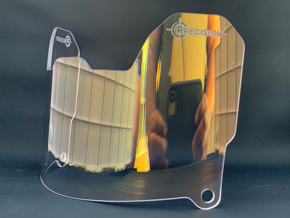 Thumbnail: Precision Clear Revo Bronze Gold Football Helmet Visor / Eye Shield