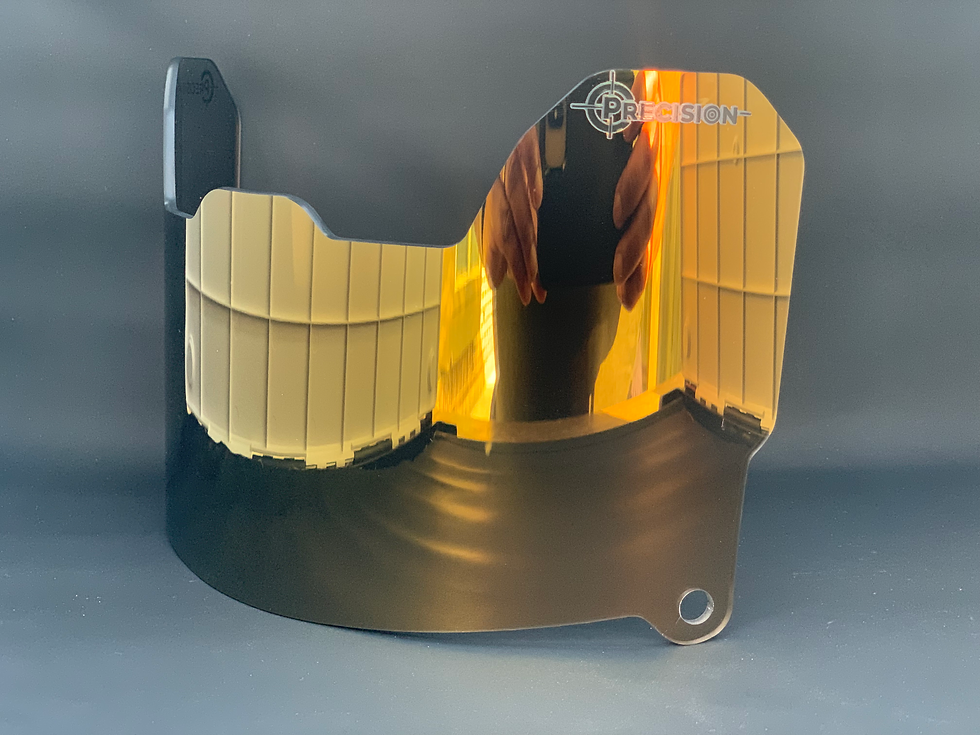 Miniatura: Precision Revo Bronze Gold Football Helmet Visor / Eye Shield