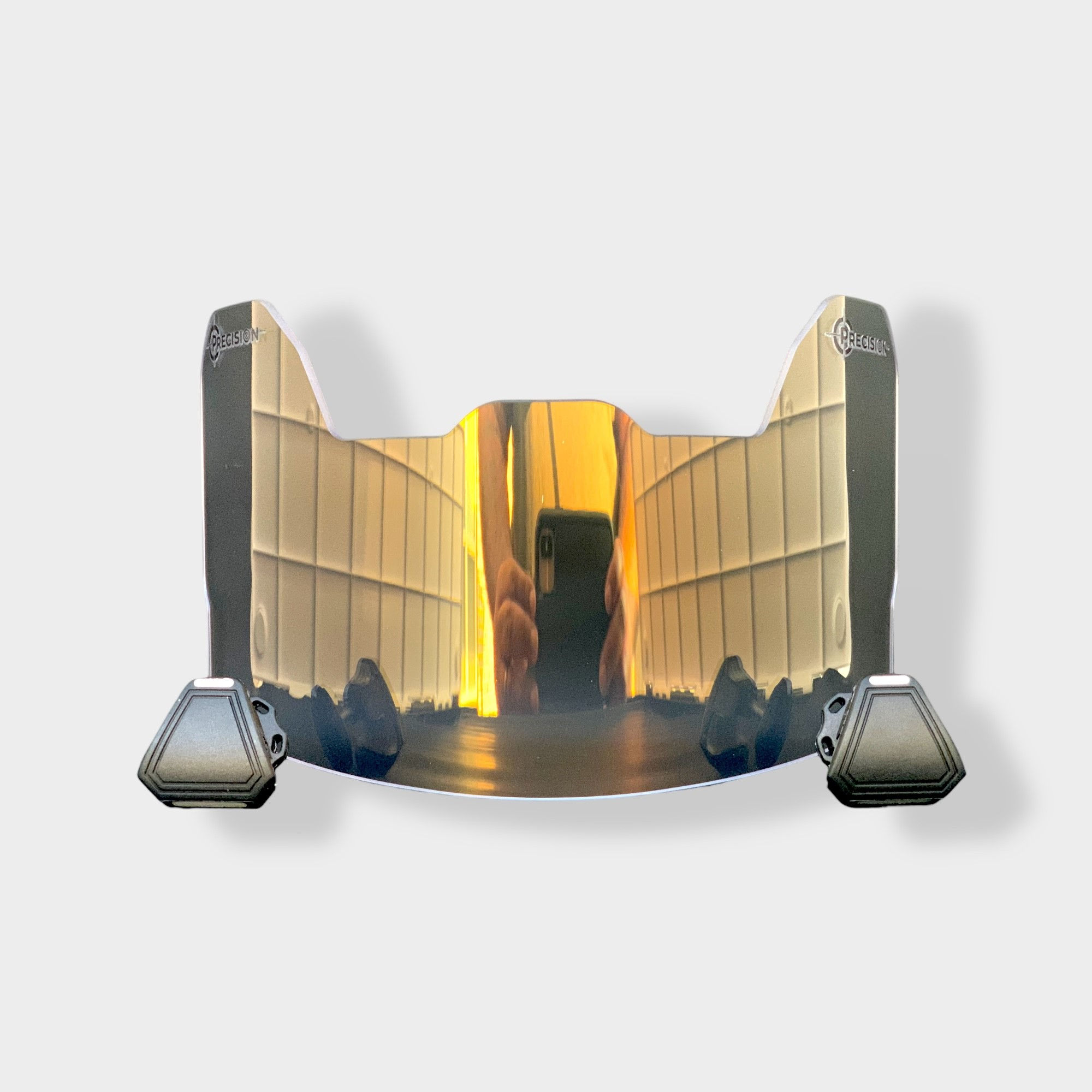 Precision Clear Revo Bronze Gold Football Helmet Visor / Eye Shield