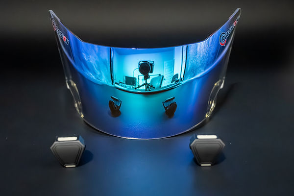 blue football helmet with visor Quantum Flex Electric NXTRND VZR3 Football Visor features tool F7 PRO HELMET