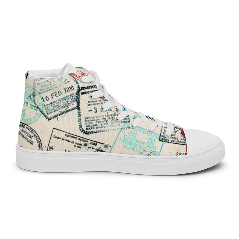 Thumbnail: Women’s Passport high top canvas shoes