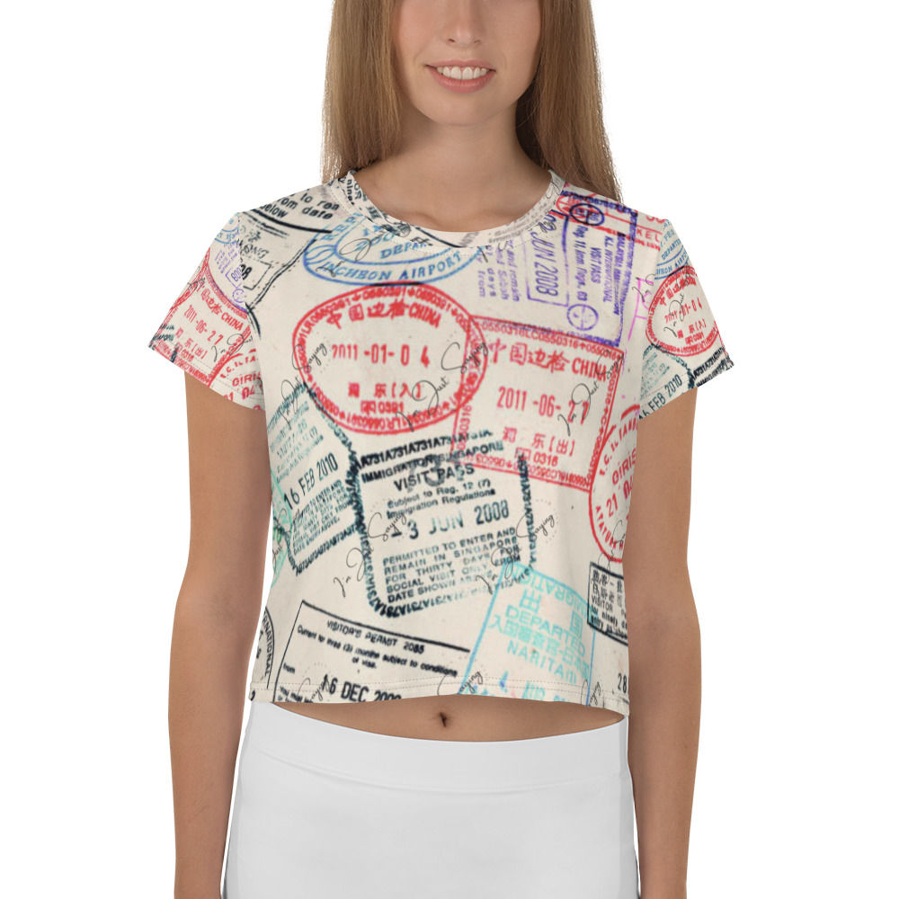 Passport Vintage Logo Crop Tee