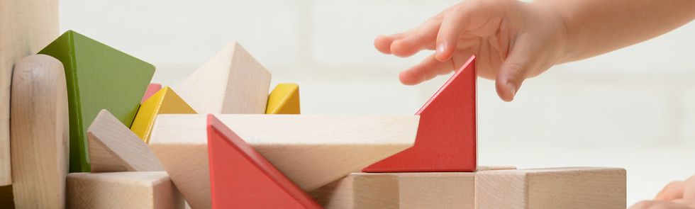 Baby Playing with Building Blocks