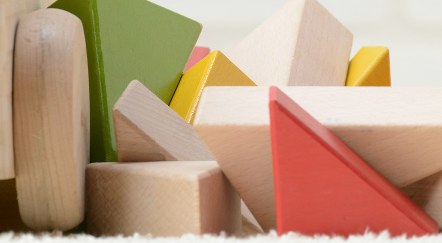 Baby Playing with Building Blocks