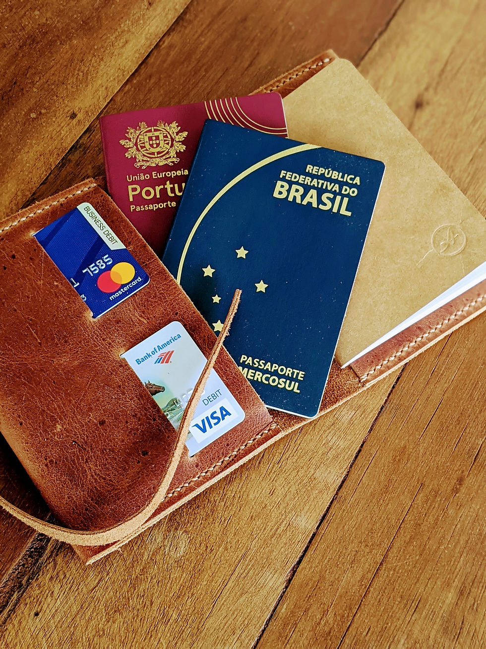 Miniatura: Porta-passaportes - Cor Whiskey