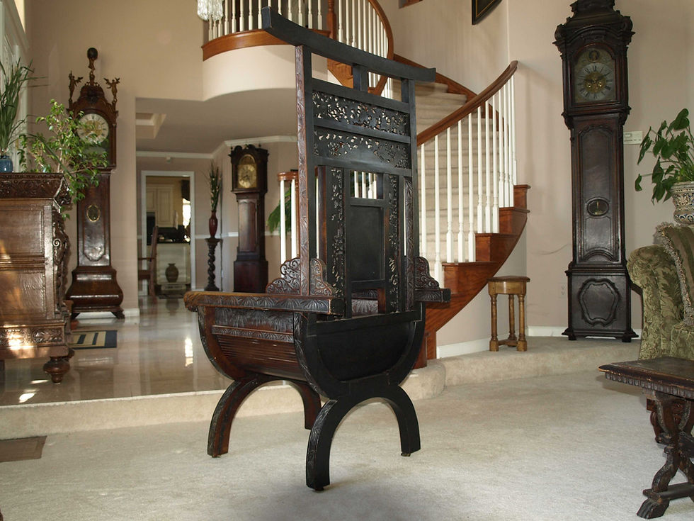 Thumbnail: Chinese carved throne chair, 19th century  (O32)