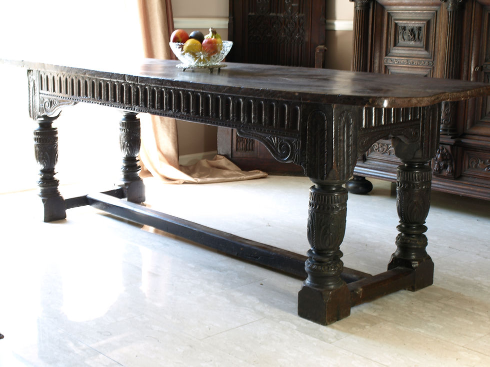 Thumbnail: An English oak refectory table, 17th century (O29)