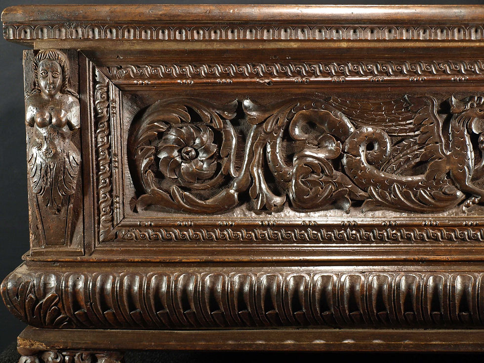 Thumbnail: An Italian walnut cassone, 17th century (M12)