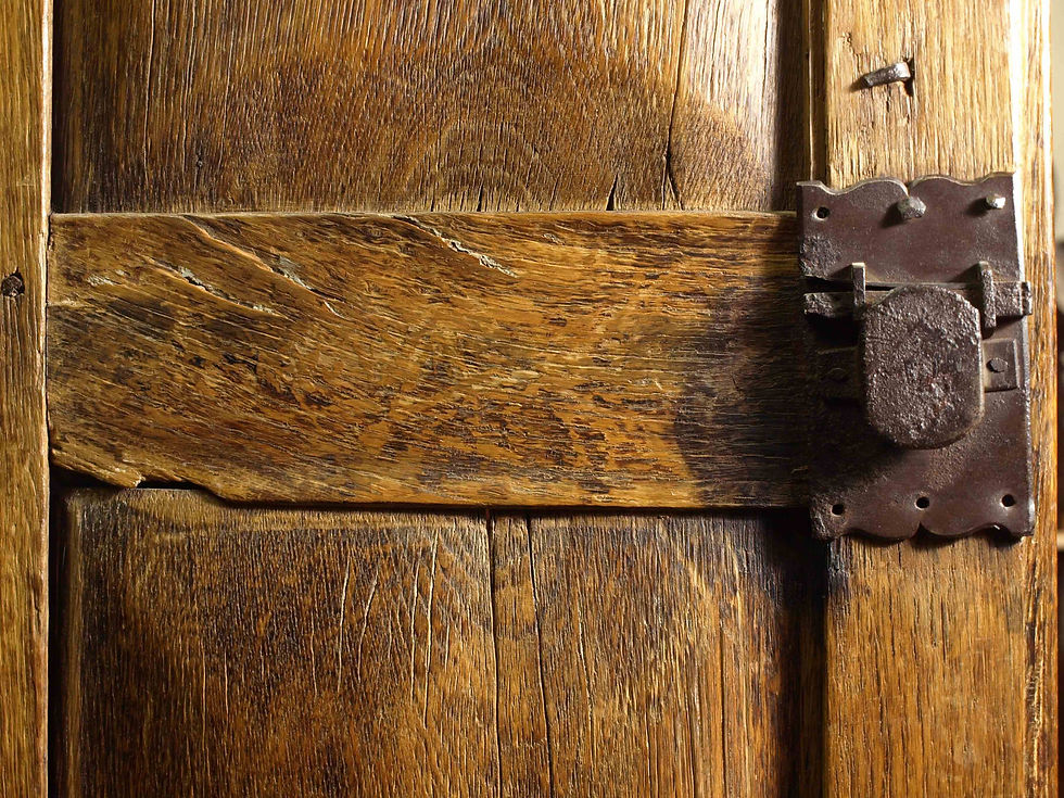 Thumbnail: A Flemish oak Gothic cupboard, 15th/16th century (O02)