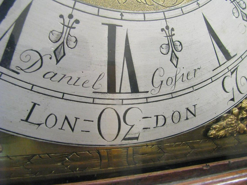Thumbnail: An English walnut longcase clock, Daniel Gohier, circa 1725 (W13)