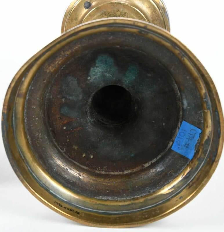 Thumbnail: Two German or Flemish brass candlesticks, 16th/17th century (W18)
