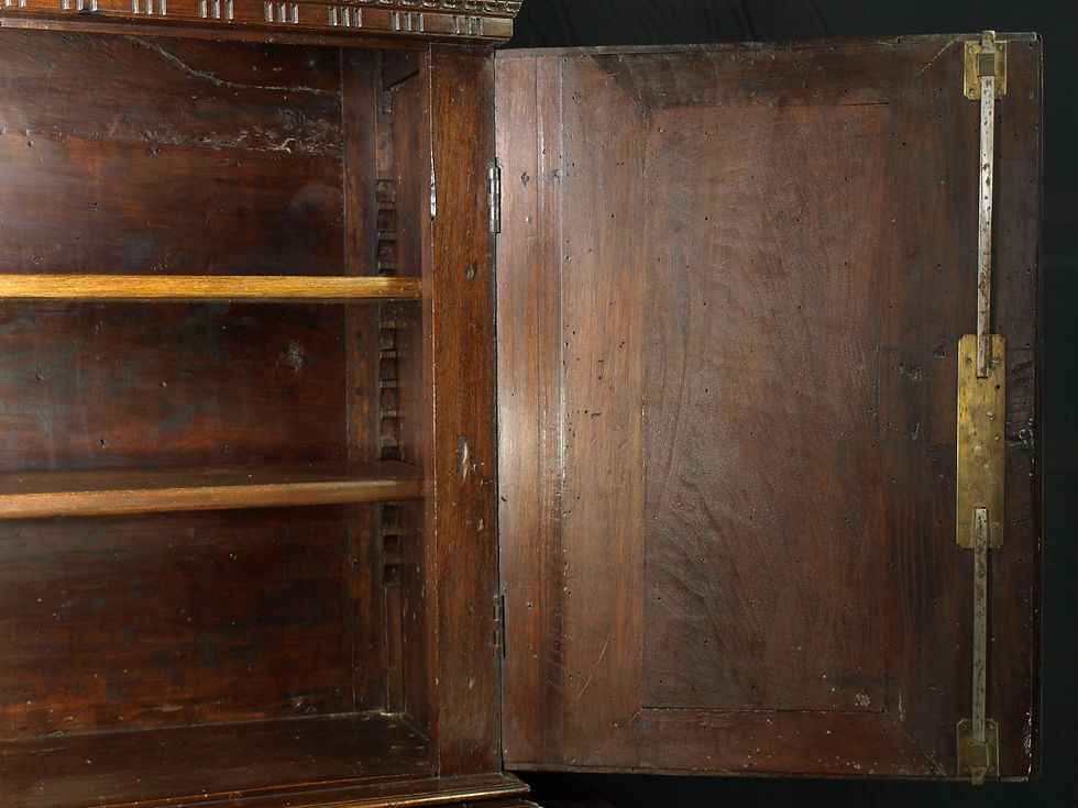 Thumbnail: A French renaissance-style walnut cupboard, 18th/19th century  (Q58)