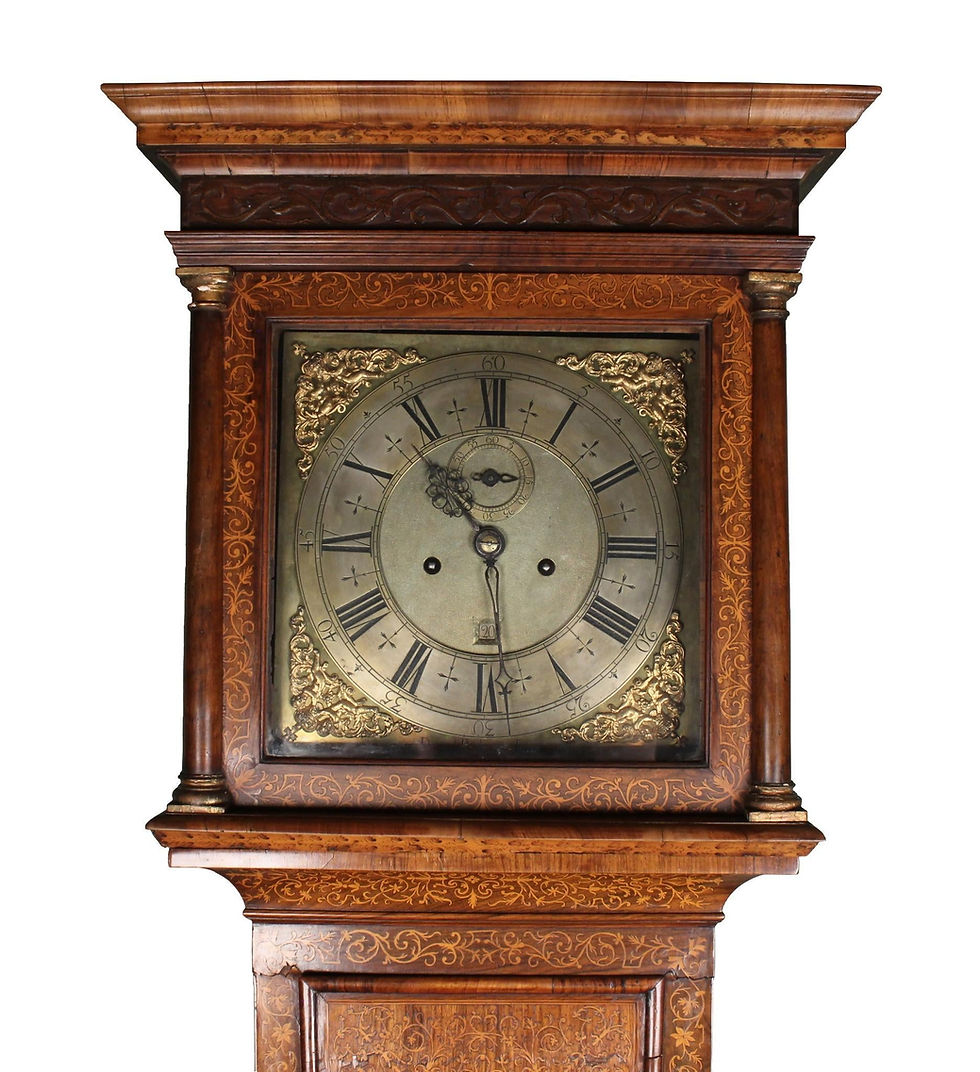 Thumbnail: A fine English seaweed marquetry longcase clock, Daniel Robinson, ca. 1710 (V21)