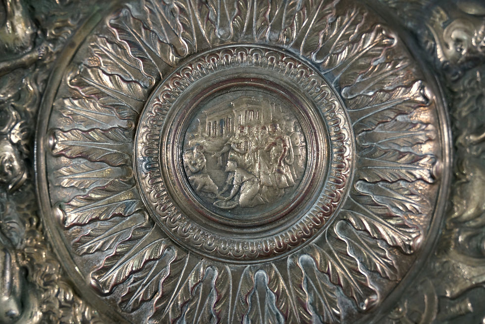 Thumbnail: A fine silver-plated charger, circa 1900 (Y25)