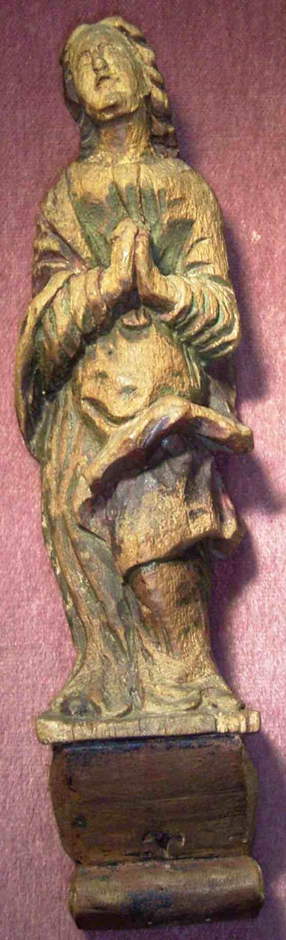 Thumbnail: Wood sculptures of two saints, 17th century  (L25)