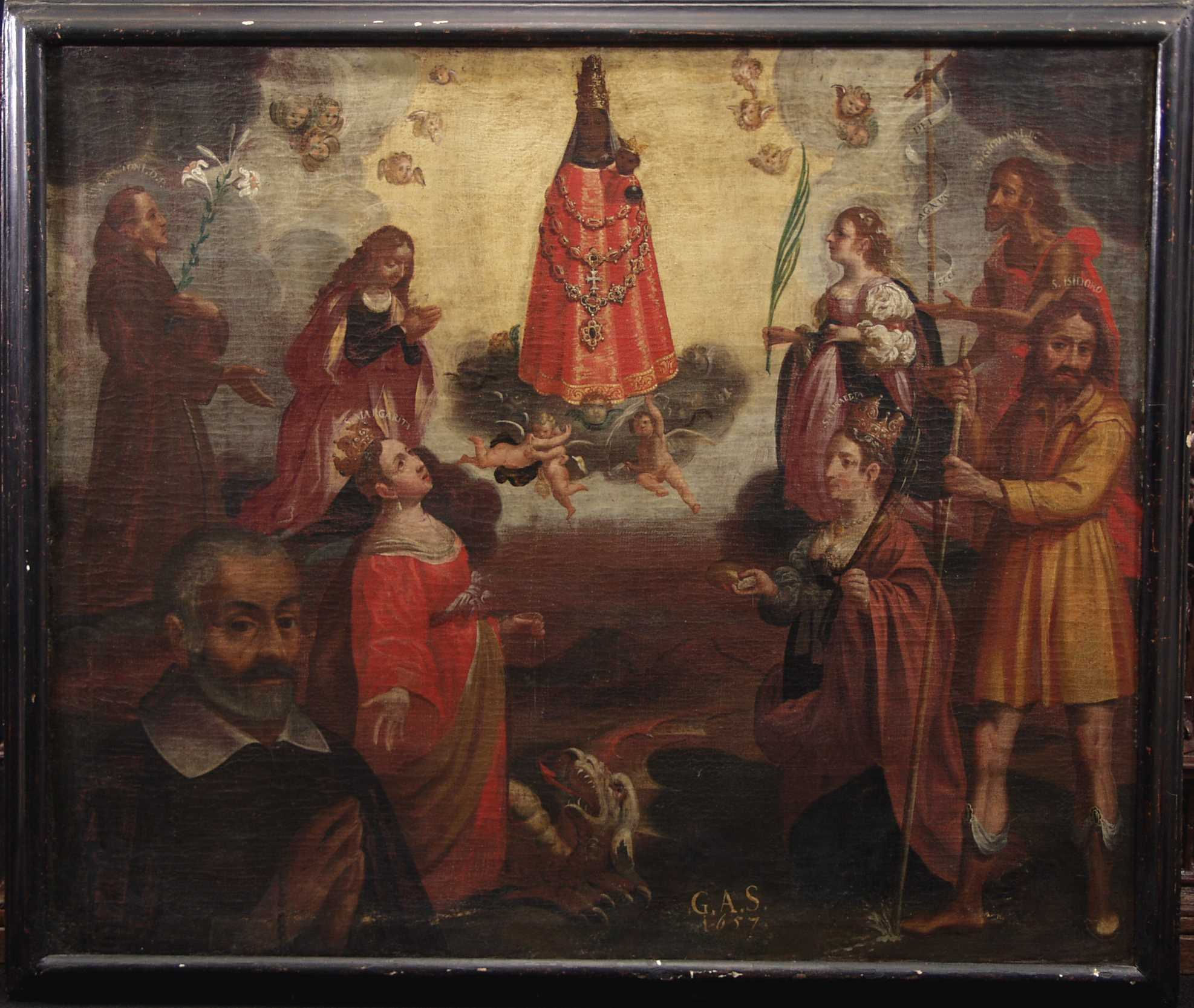A large Spanish oil on canvas, 1657 (G11)