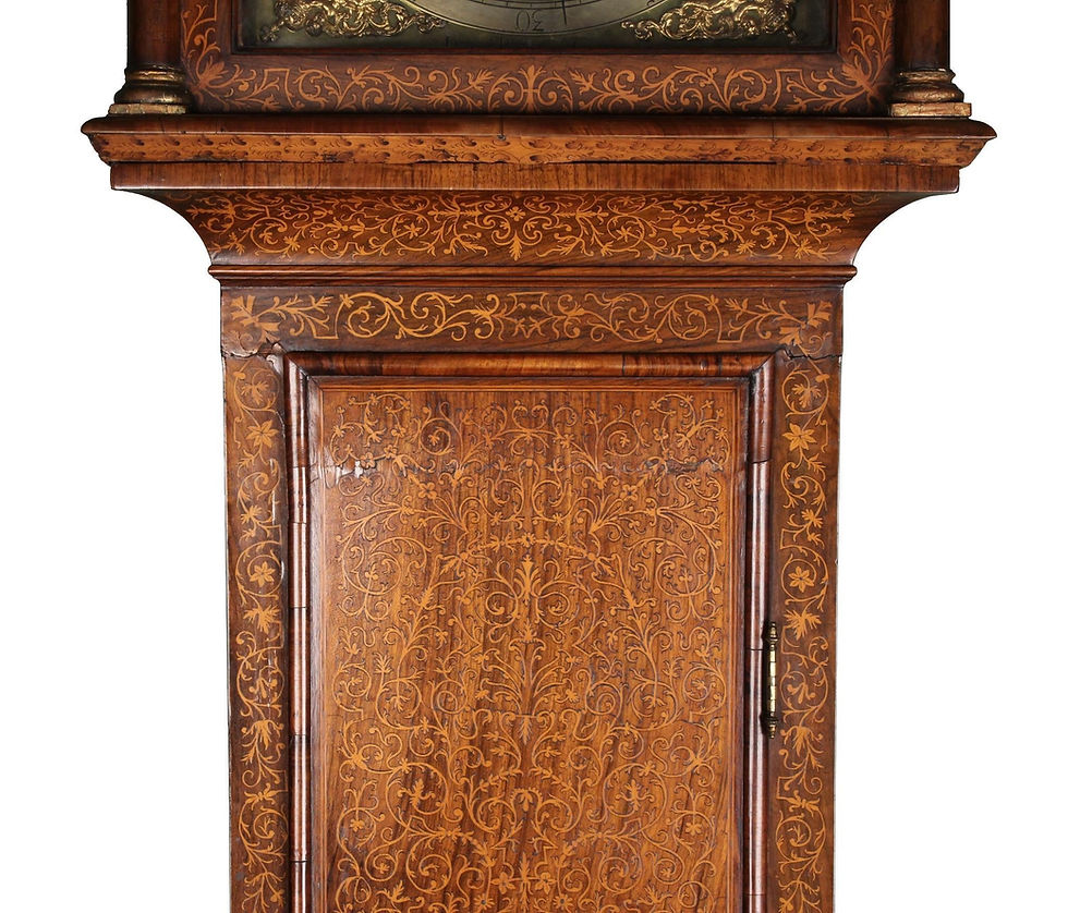 Thumbnail: A fine English seaweed marquetry longcase clock, Daniel Robinson, ca. 1710 (V21)