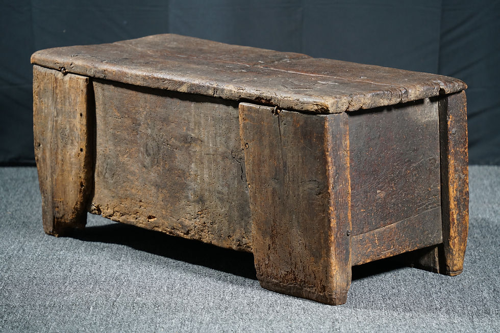 Thumbnail: A very rare, early English oak chest, 13th/14th century (Y42)