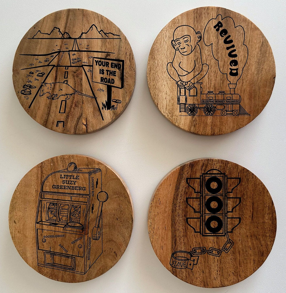 Phish Coasters With Lyrics 4 Pack / Sleeping Monkey