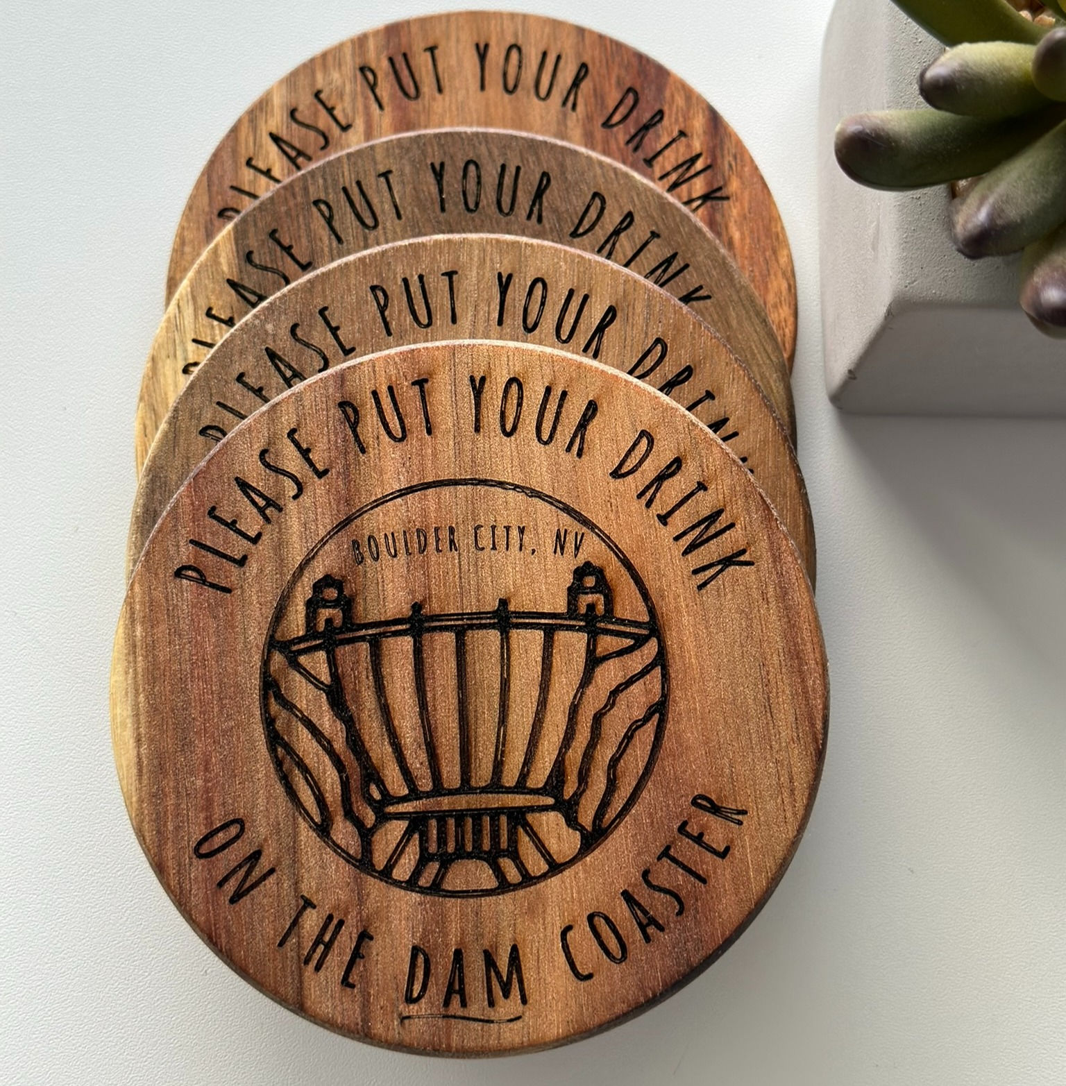 Put your Drink on the Dam Coasters - Set of 4
