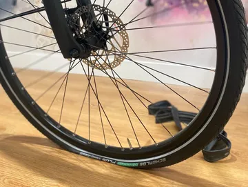Flat tire on a bicycle