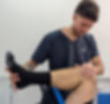 Fisioterapeuta realizando un tratamiento