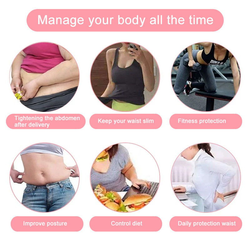 Thumbnail: 1pc Waist Trainer Slimming Body Shaper Fitness Belt Weight Loss Fat Burning Spor