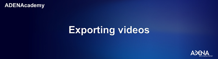 Exporting recorded videos from an AREC Media Station