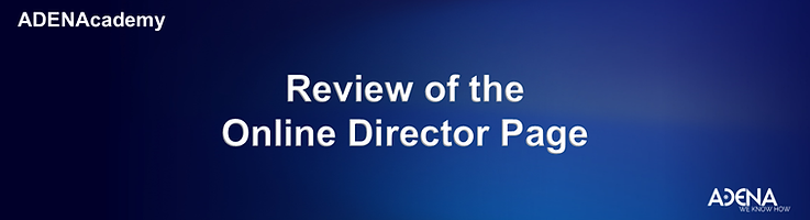 Review of the Online Director Page