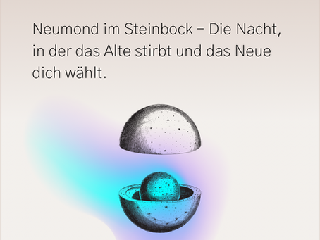 Ein neuer Planet entsteht als Symbol für den Neumond in Steinbock 2026