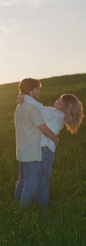 35 mm film photo of couple on the levees in New Orleans