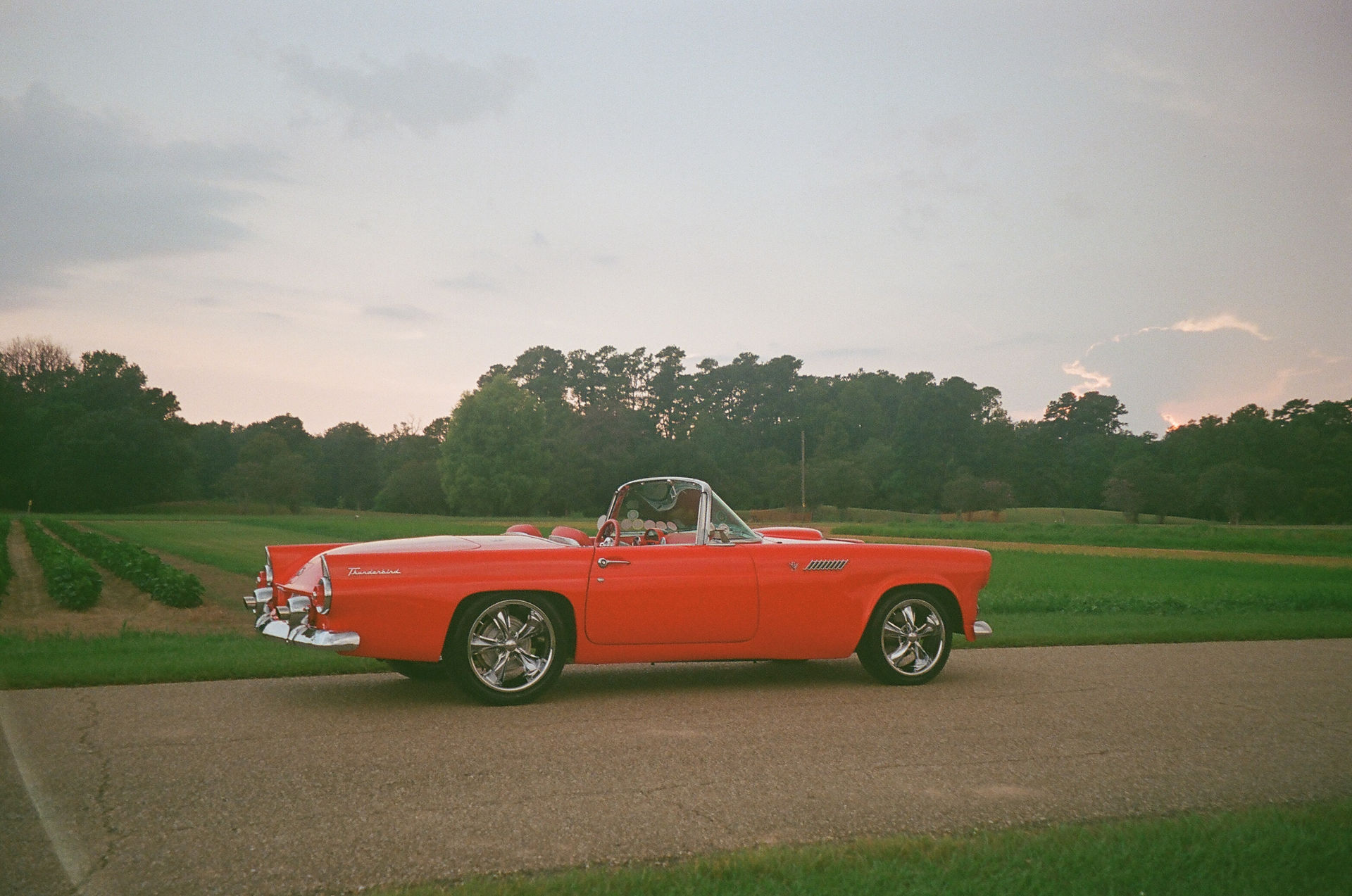 Baton Rouge wedding photos with vintage car on film taken by New Orleans Wedding and Portrait photographer Sierra Beaulieu 