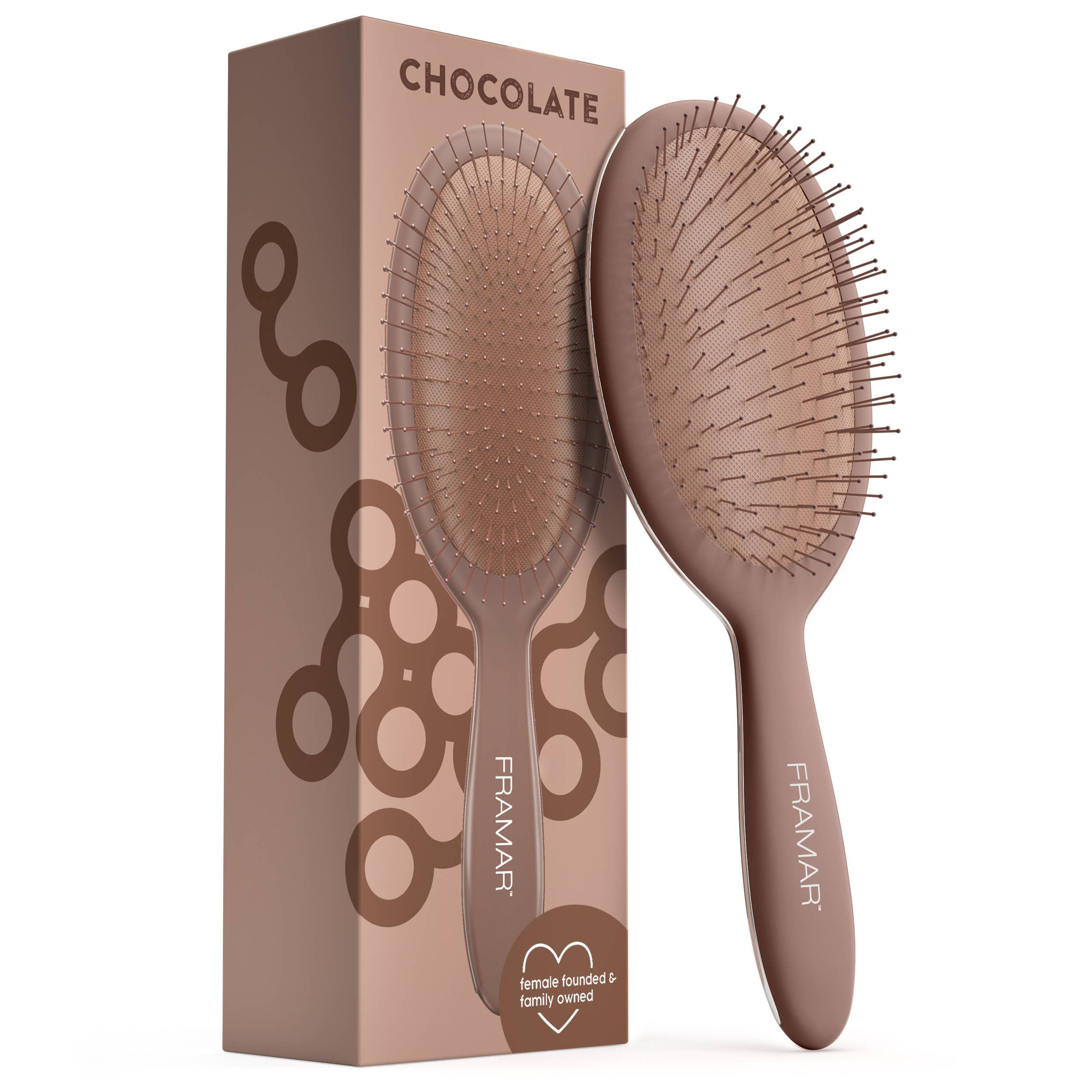 FRAMAR Chocolate Detangling Brush, Wet Hair Brush Detangler