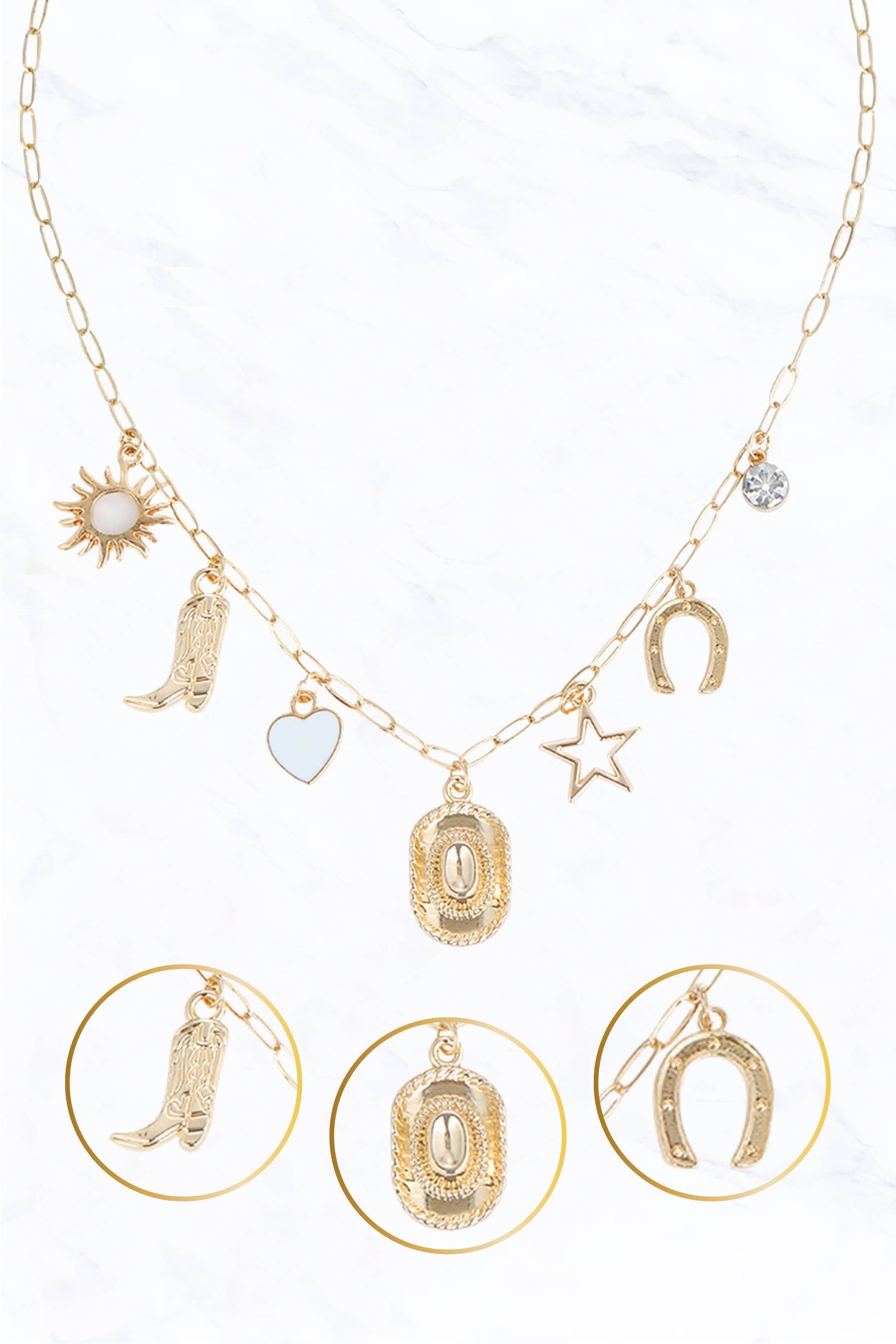 Hat Multi-Charm Necklace