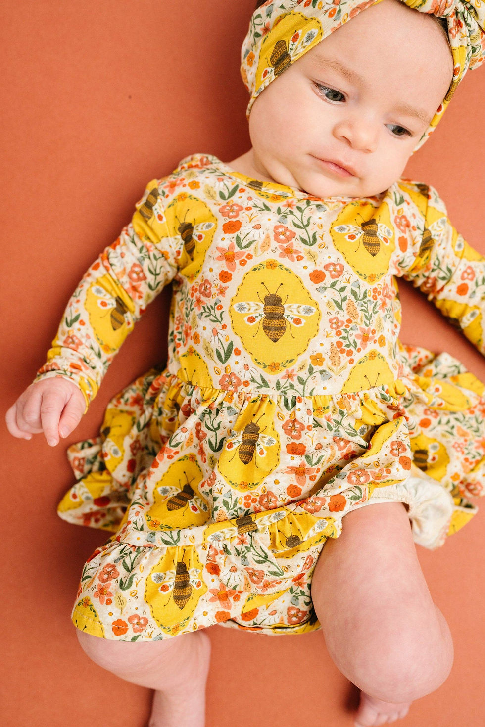 Thumbnail: Sweet Bee Long Sleeve Bodysuit Bamboo Dress