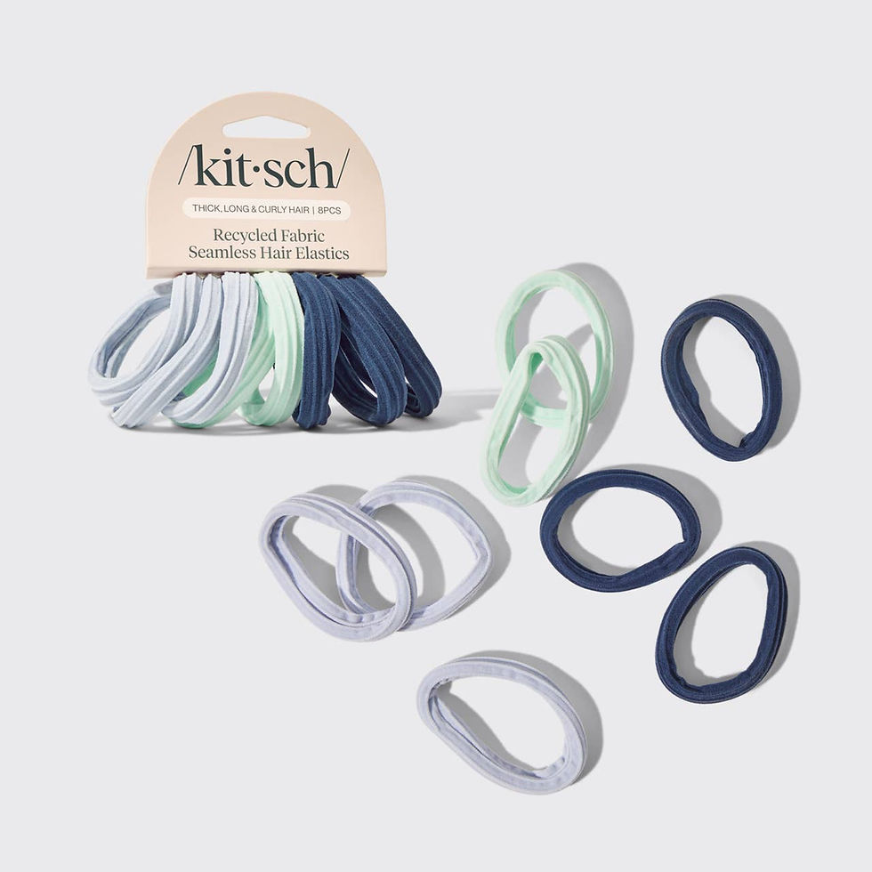 Thumbnail: Recycled Seamless Hair Elastics 8pc Set- Garden Bouquet