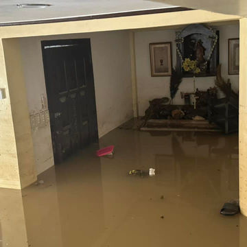 Bishop’s home, Catholic Churches and schools opened doors to evacuees as Typhoon Kristine left the Bicol region submerged in massive flood