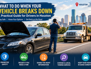 24 Hour Towing Houston, TX: What to Do When Your Vehicle Cannot Move