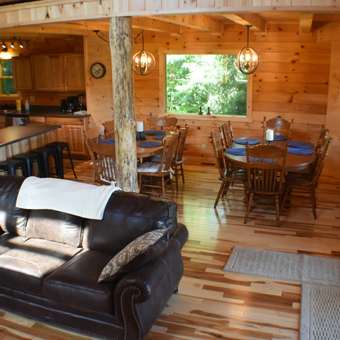 Open concept living and dining