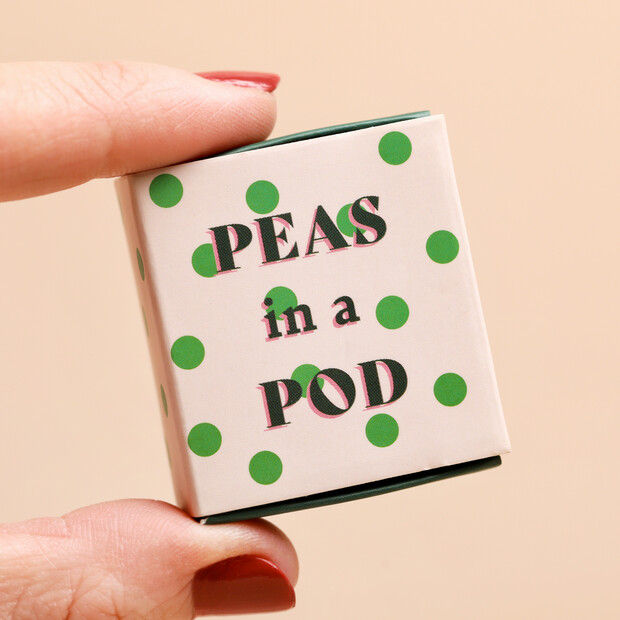 Thumbnail: Tiny Matchbox Ceramic Peas in a Pod Token