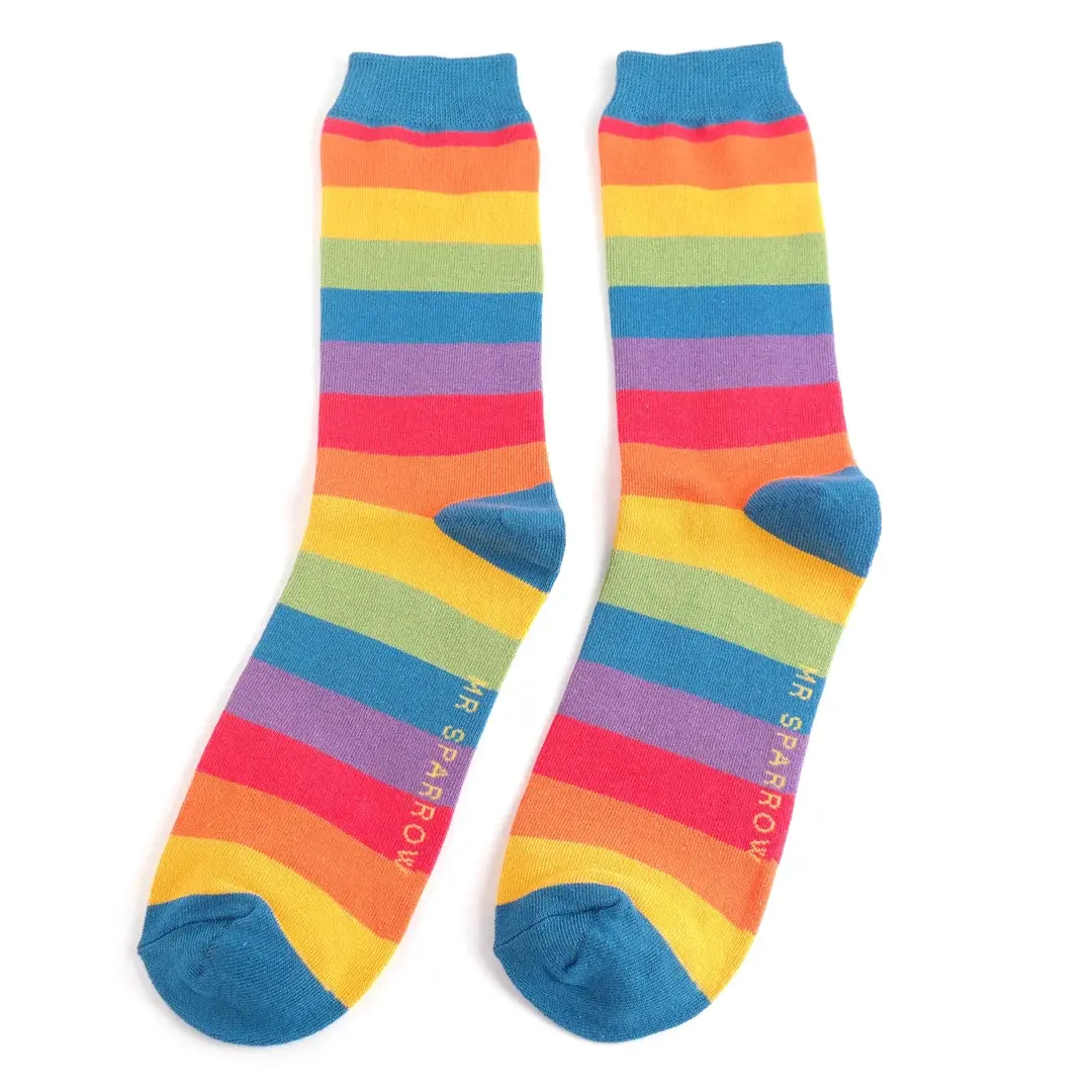 Mr Sparrow Thick Stripes Rainbow Socks