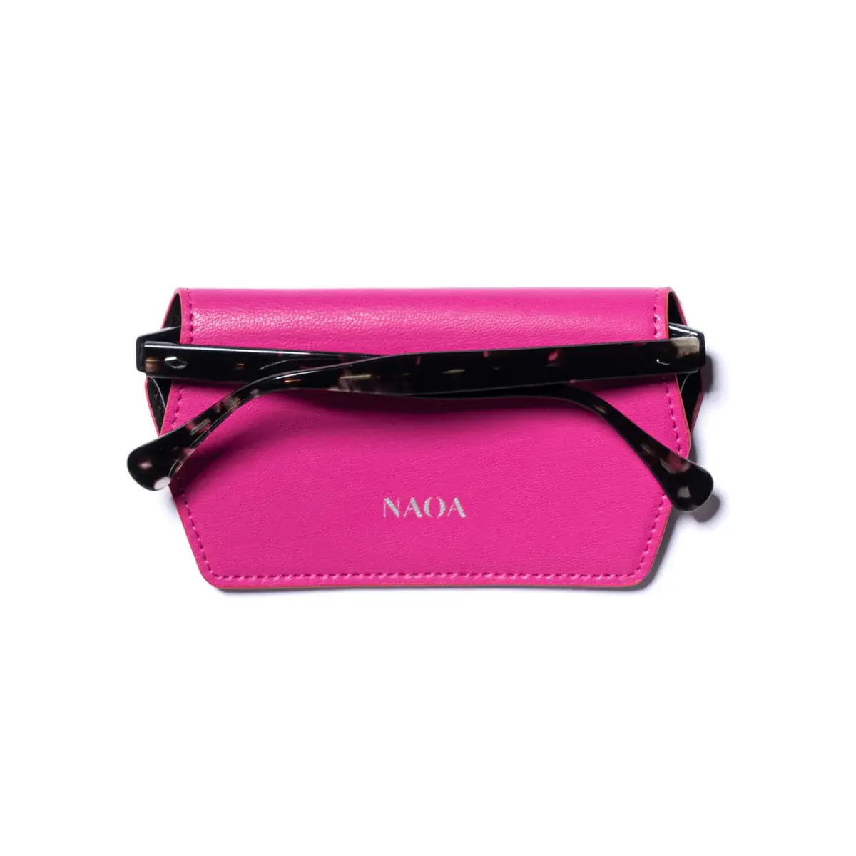NAOA Apple-Leather Slim Glasses Case Fuchsia