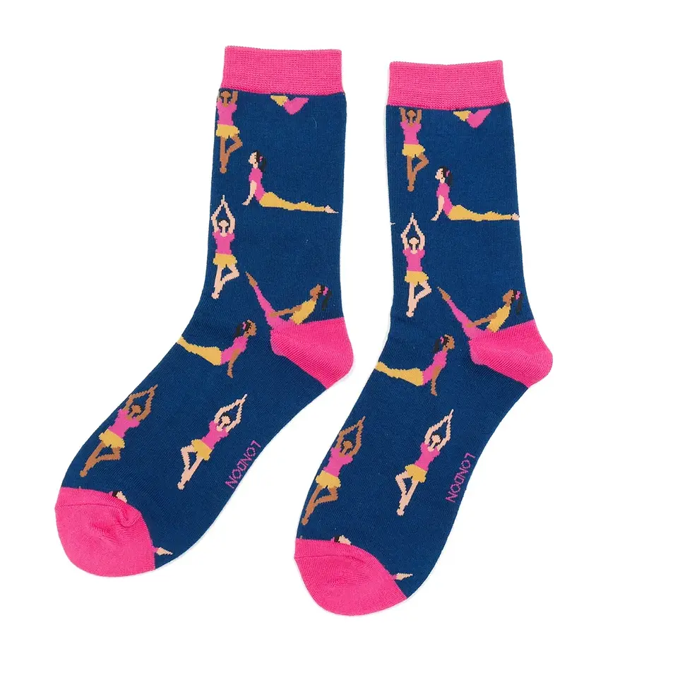 Thumbnail: Yoga Poses Socks Navy