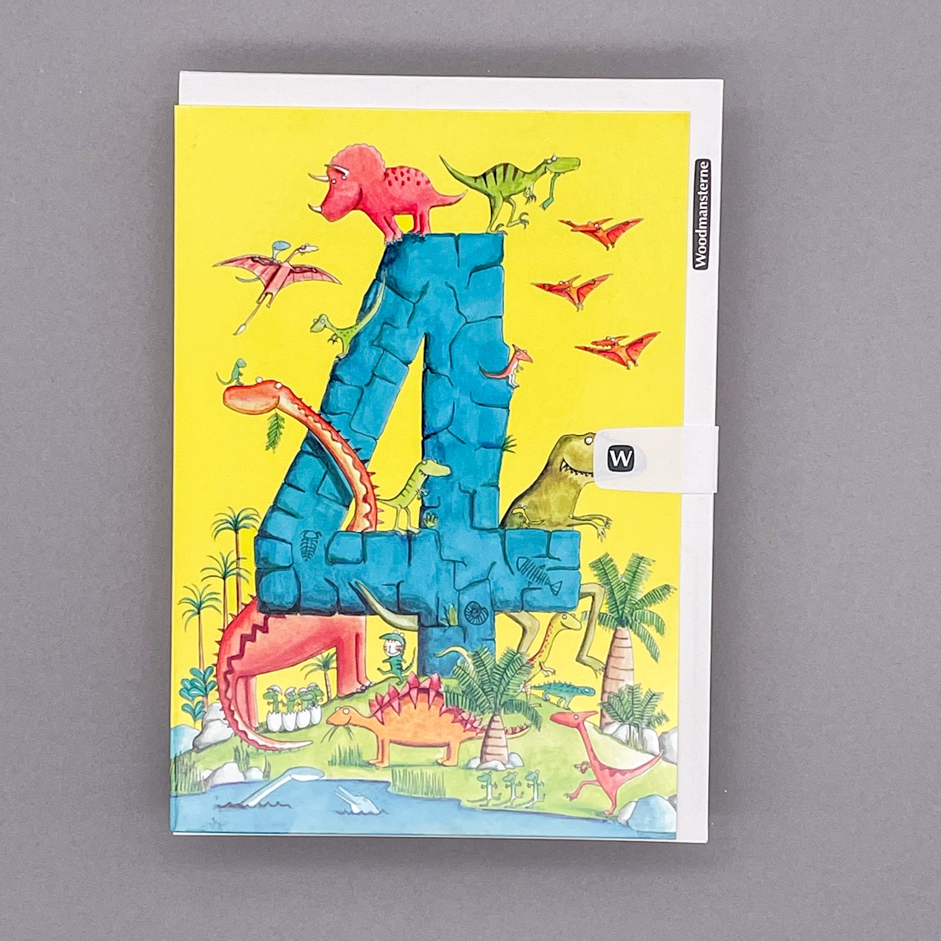 4th Birthday Dinosaurs Card