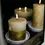 Thumbnail: St Eval Inspiritus, Gold Half-Dipped Pillar Candle