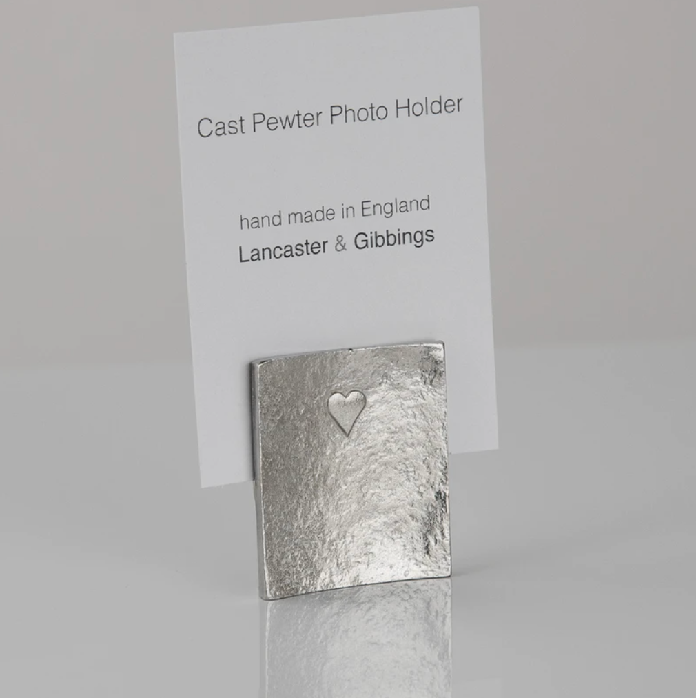 Heart Pewter Photo Holder
