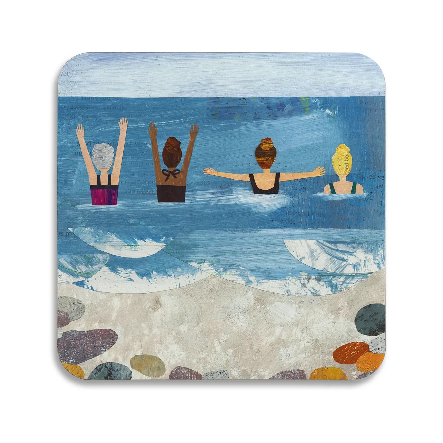 Wild Sea Swimmers Coaster by James Ellis