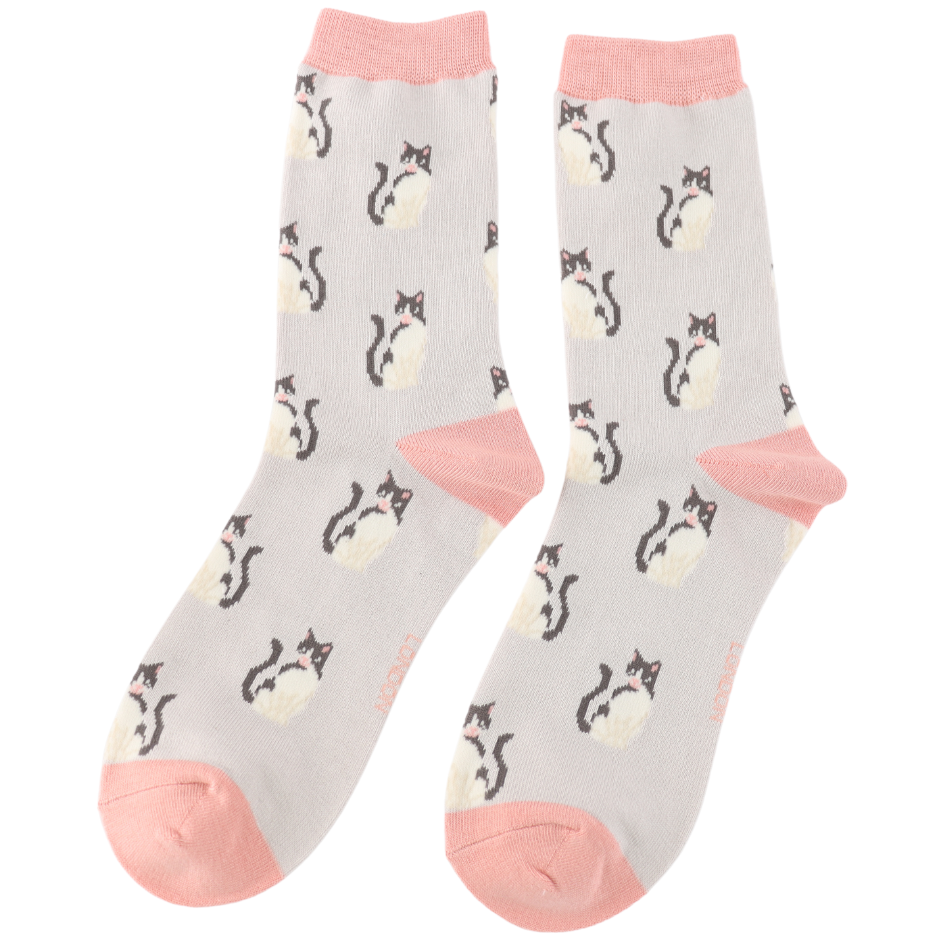Cool Cats Silver Socks