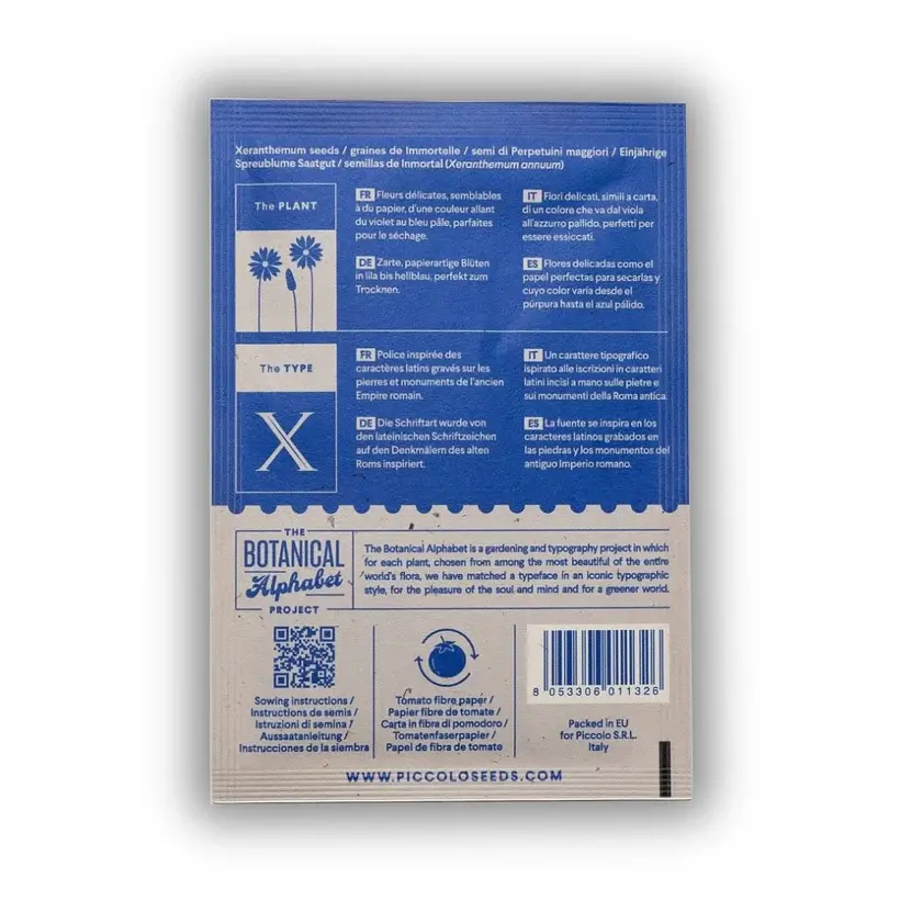 Thumbnail: Botanical Alphabet Seed Pack - X - Xeranthemum